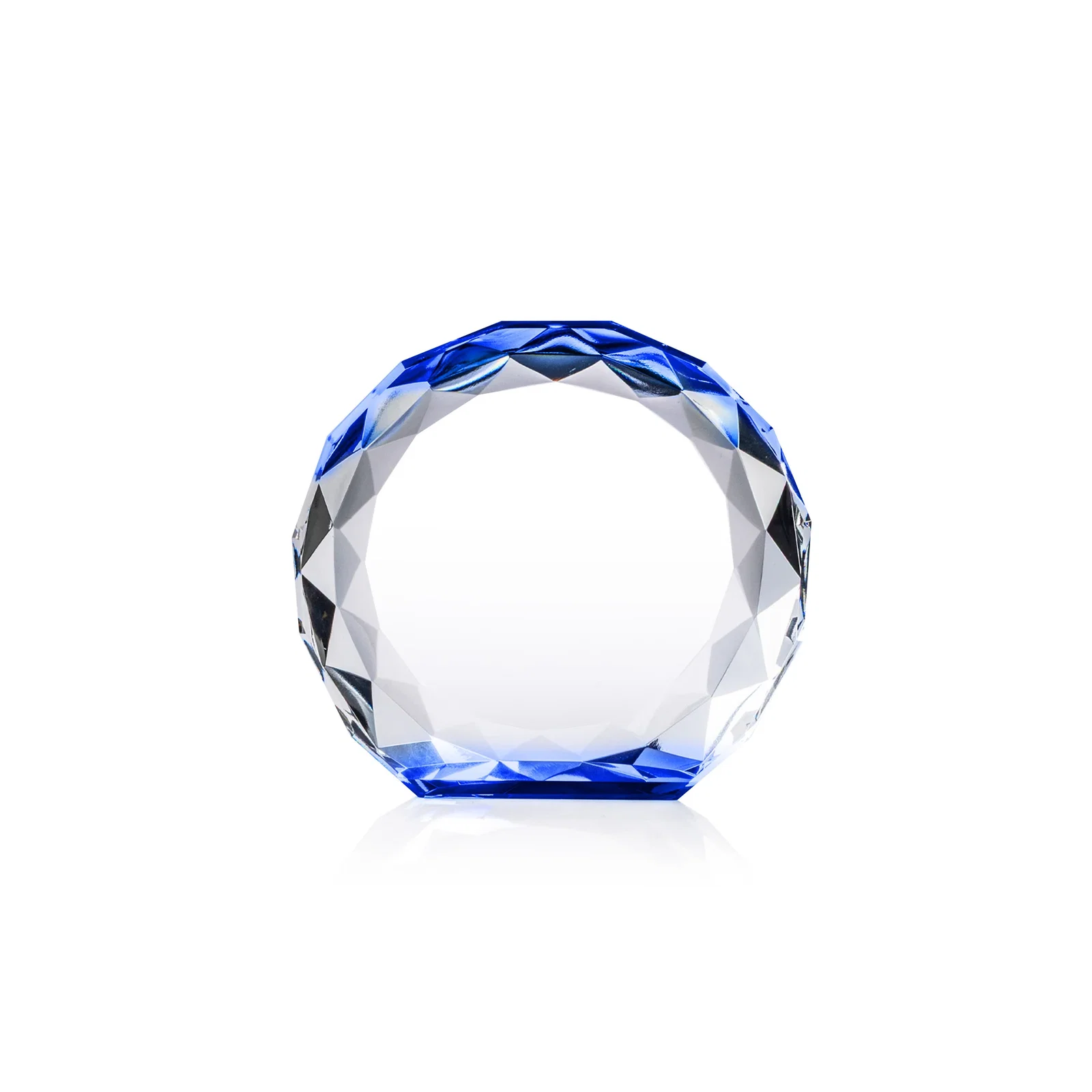 Custom printed Gem-Cut Optical Crystal Diamond Award for safety achievement programs