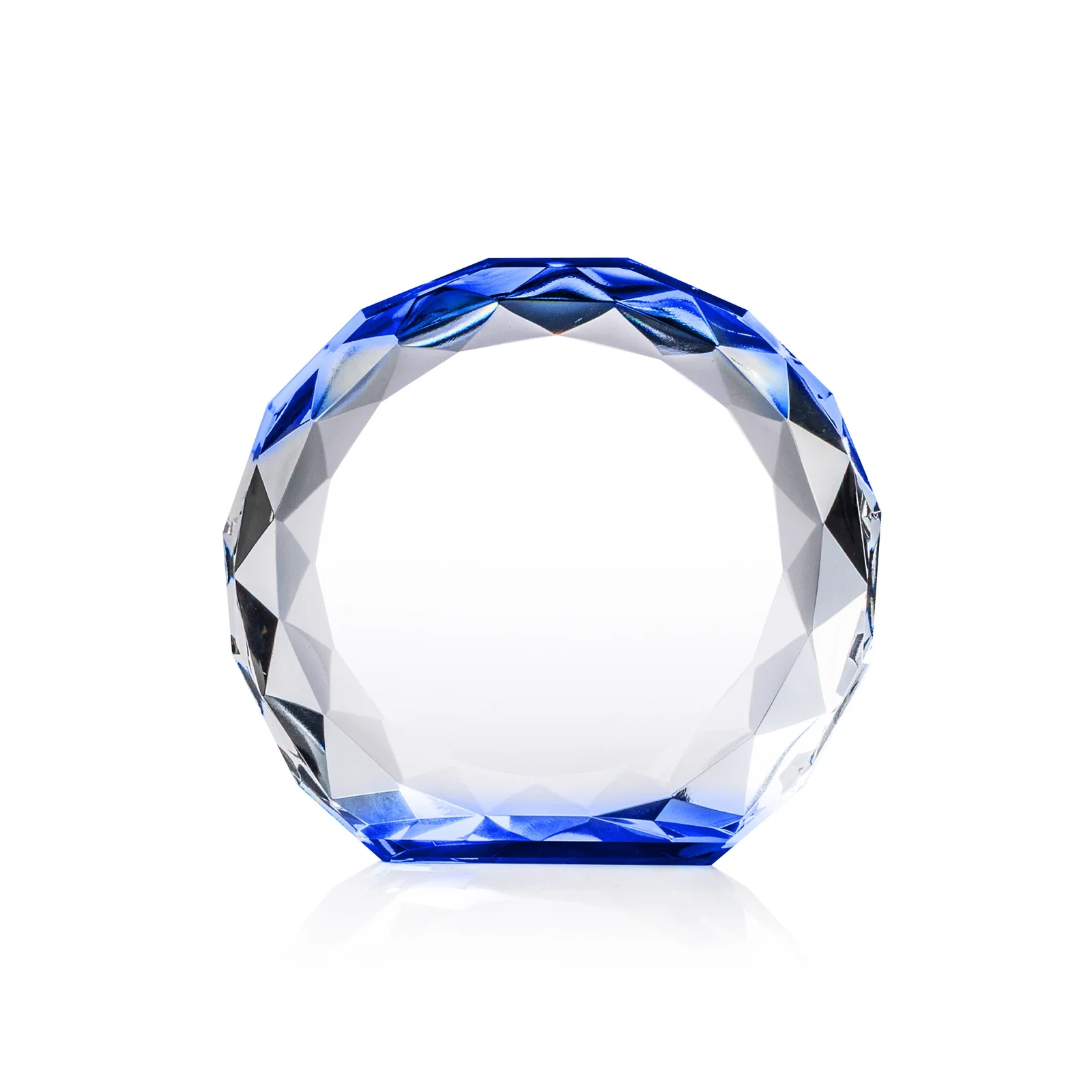 Custom printed Gem-Cut Optical Crystal Diamond Award for volunteer appreciation