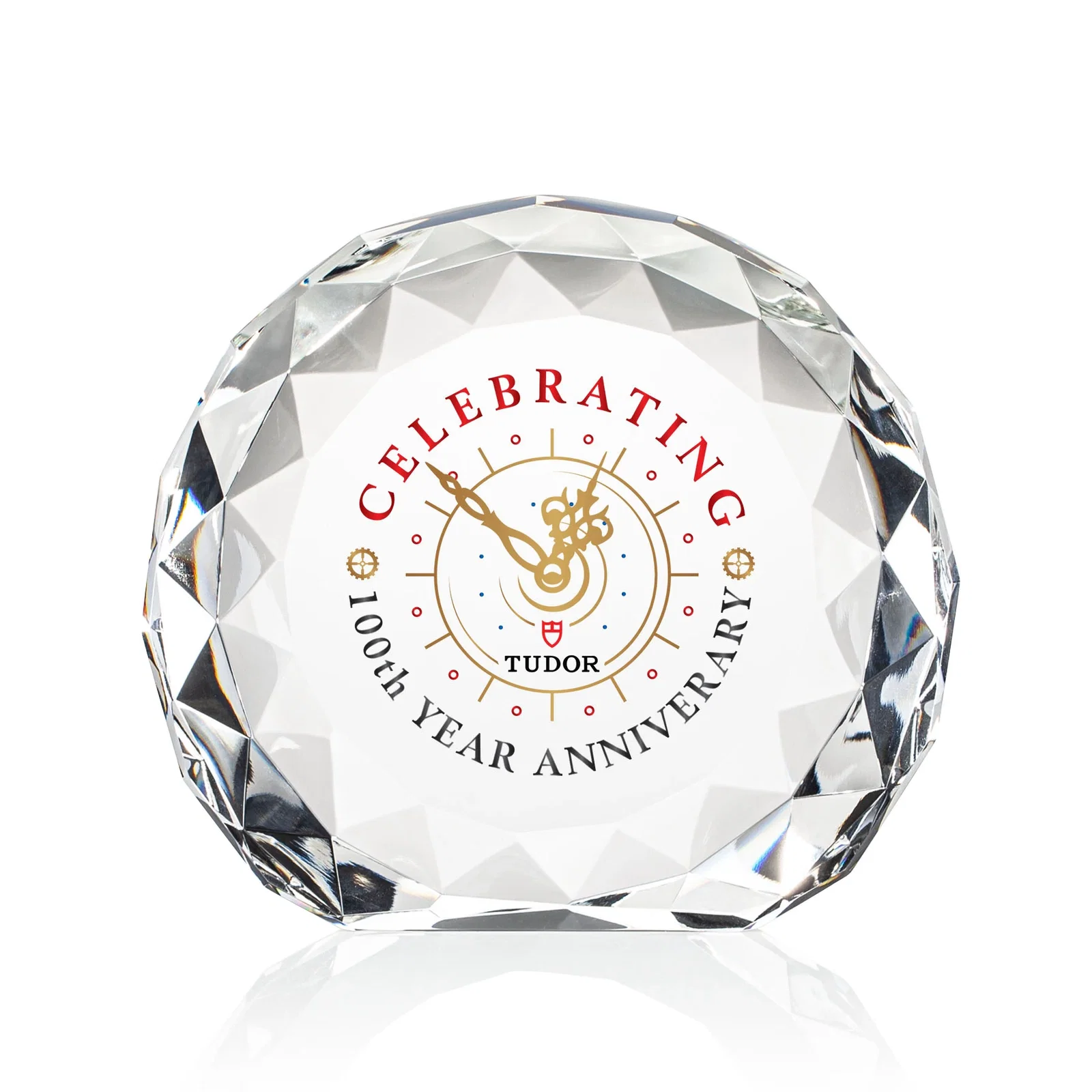 Custom Gem-Cut Optical Crystal Diamond Award for safety achievement programs