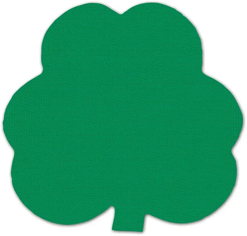Shamrock Jar Opener. Clover-shaped rubber jar opener for St. Patrick's Day pub promotions, view 3