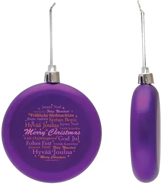 Shatter Resistant Flat Round Ornament — view 3