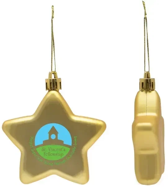 Shatter Resistant Flat Star Ornament — view 2