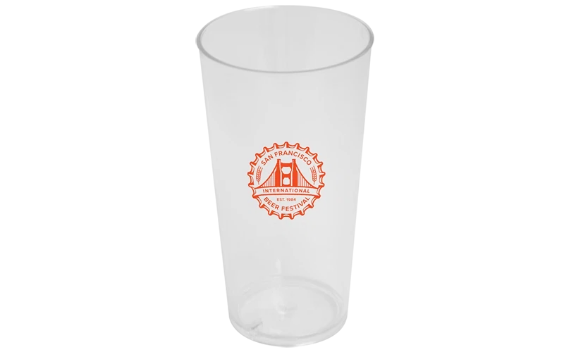 Shatterproof 16 oz. Pint Glass. Shatterproof plastic pint glass for breweries and stadium concessions