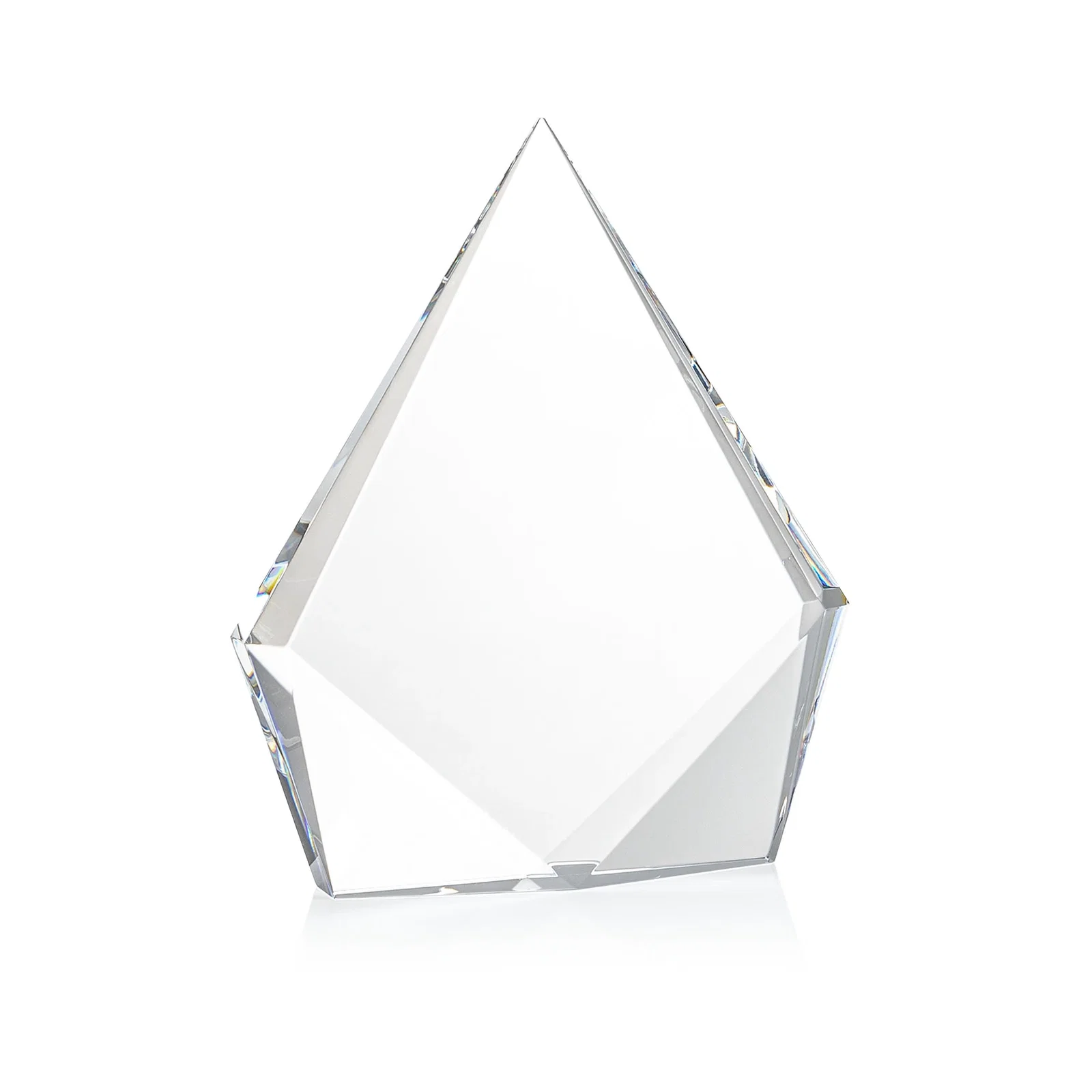 Personalized Optical Crystal Diamond Award With Elongated Peak for company anniversary events