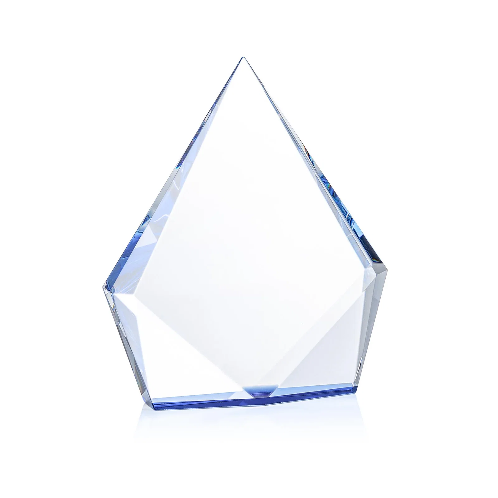 Promotional Optical Crystal Diamond Award With Elongated Peak for sales achievement awards