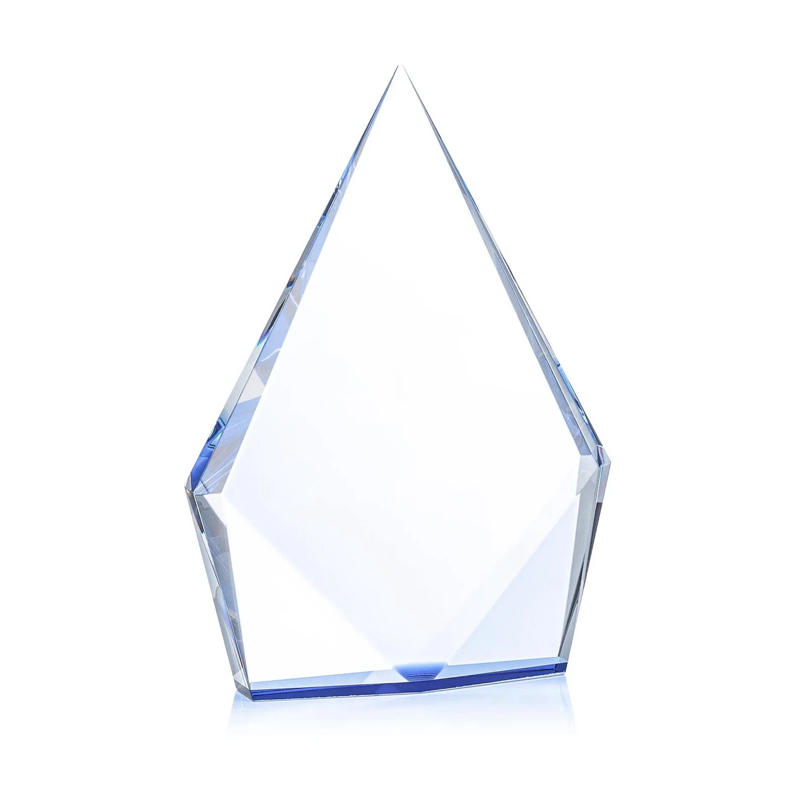 Promotional Optical Crystal Diamond Award With Elongated Peak for retirement presentations