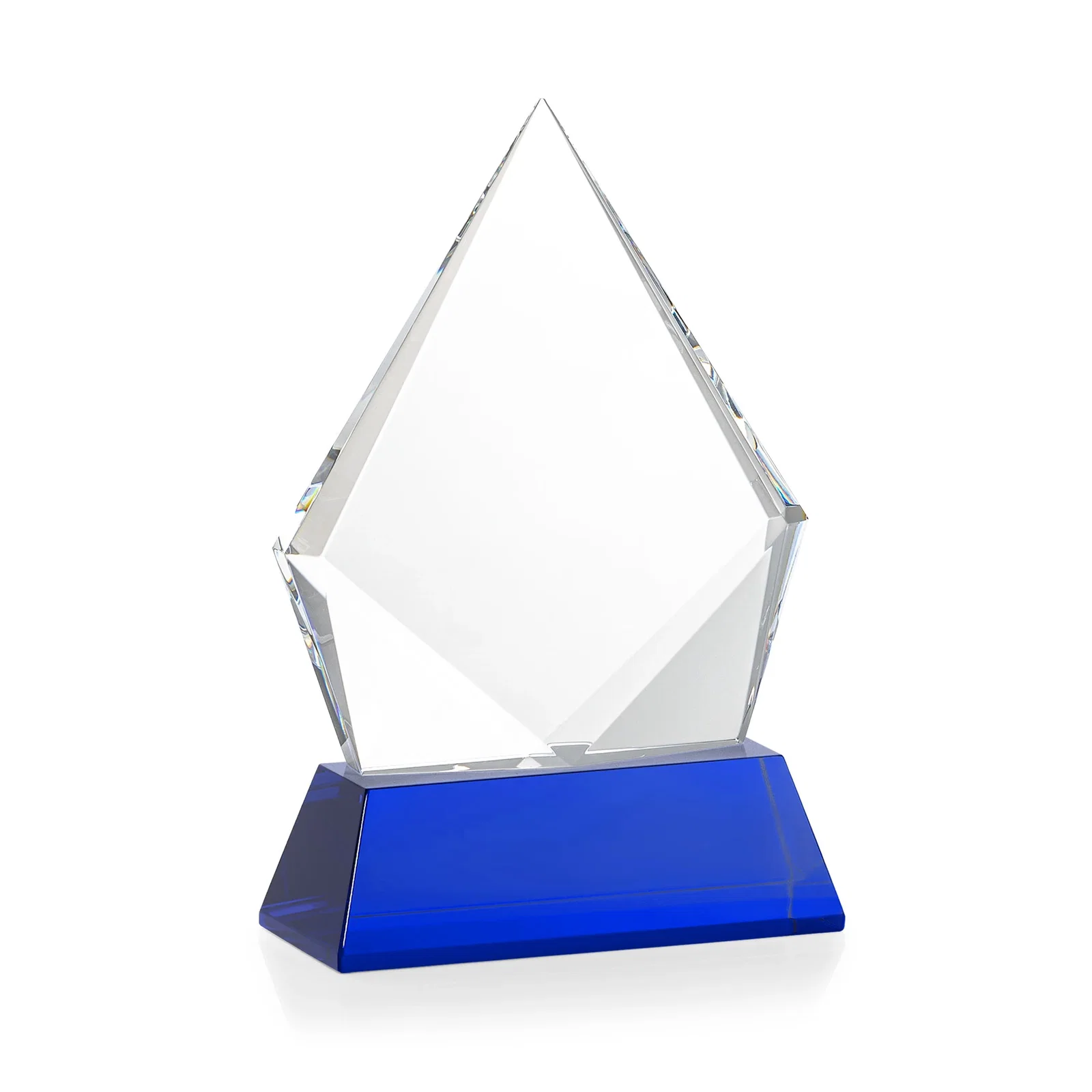 Personalized Optical Crystal Diamond Award With an Elongated Peak, with your logo for graduation ceremonies