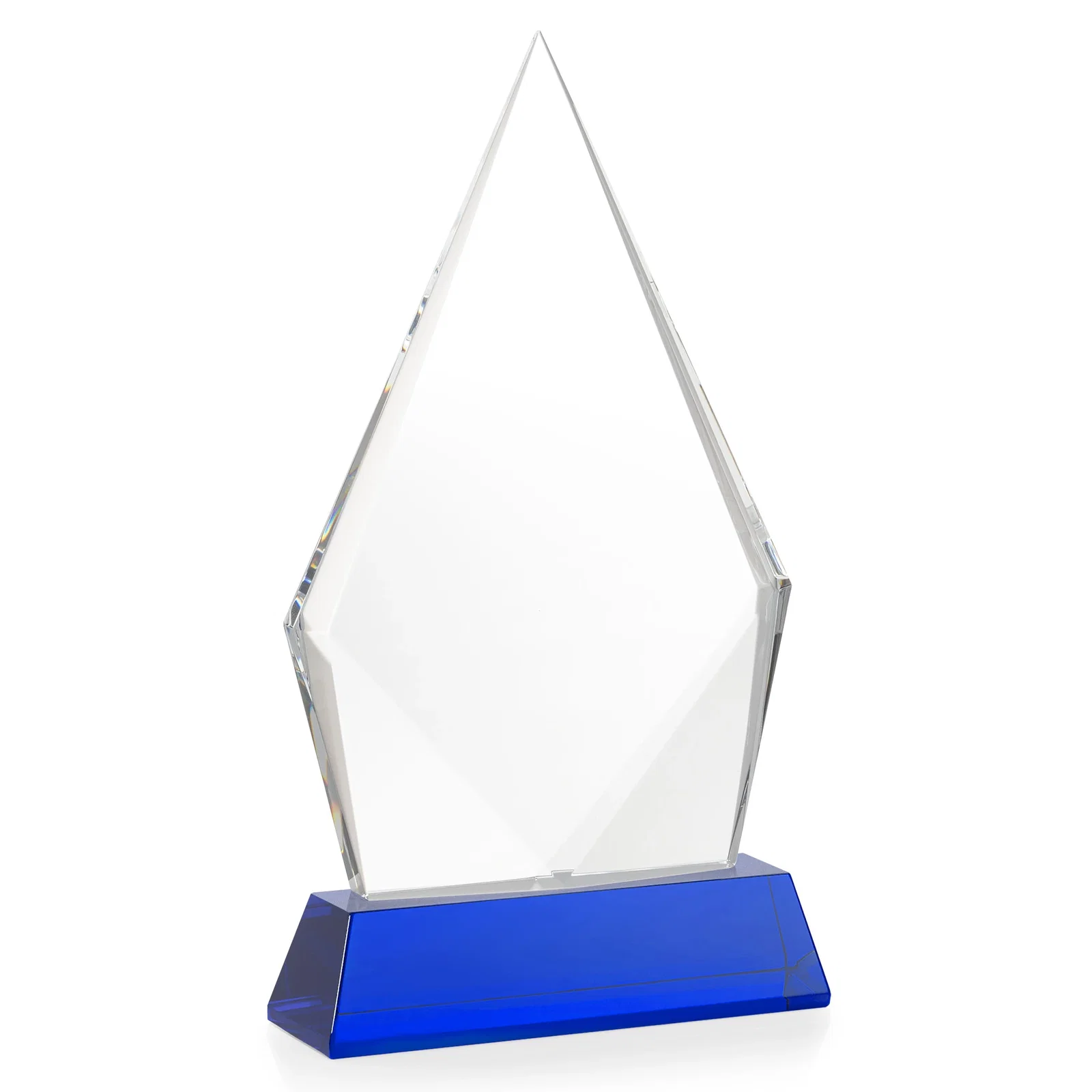 Personalized Optical Crystal Diamond Award With an Elongated Peak, with your logo for dealer and partner awards