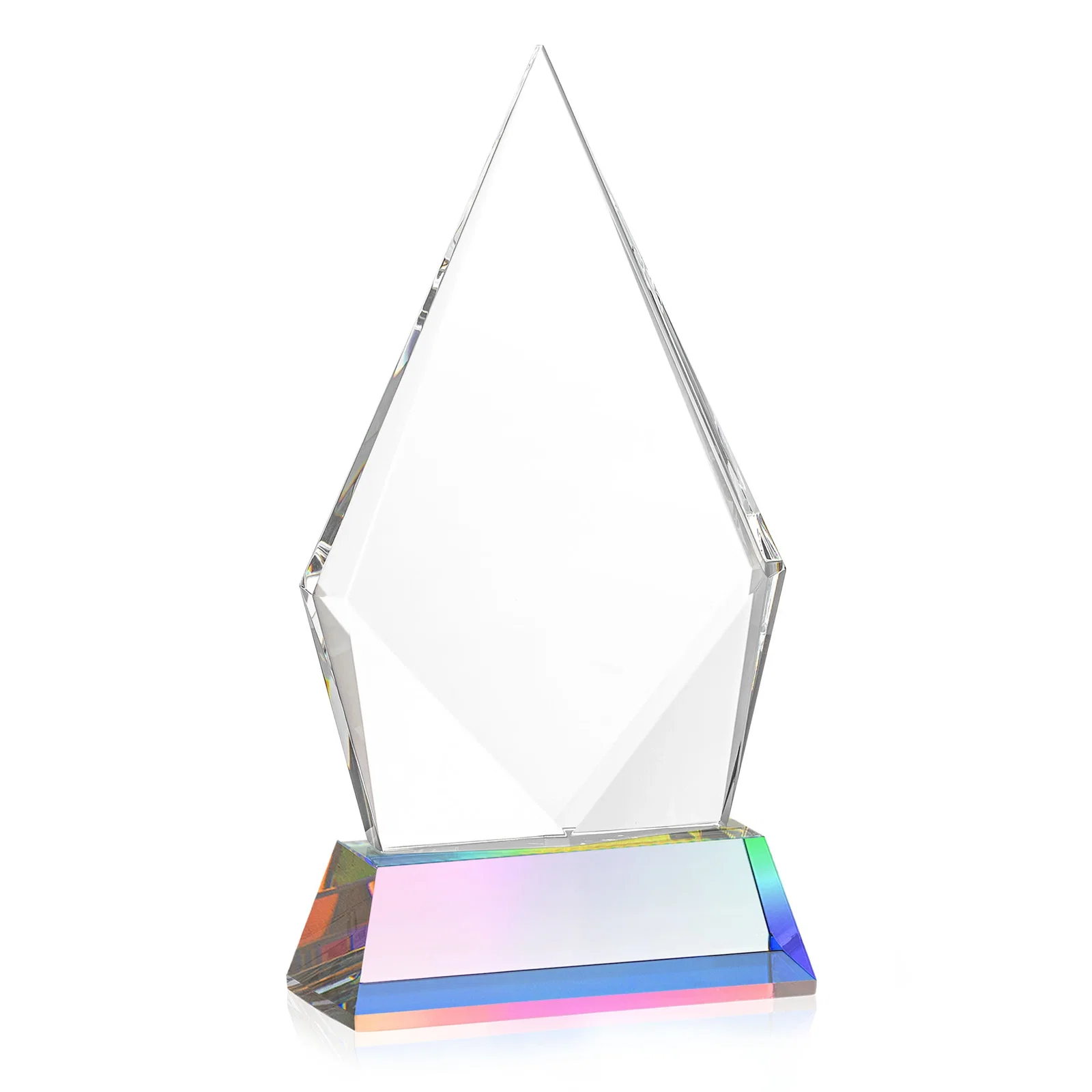 Promotional Optical Crystal Diamond Award With an Elongated Peak, with your logo for corporate award ceremonies