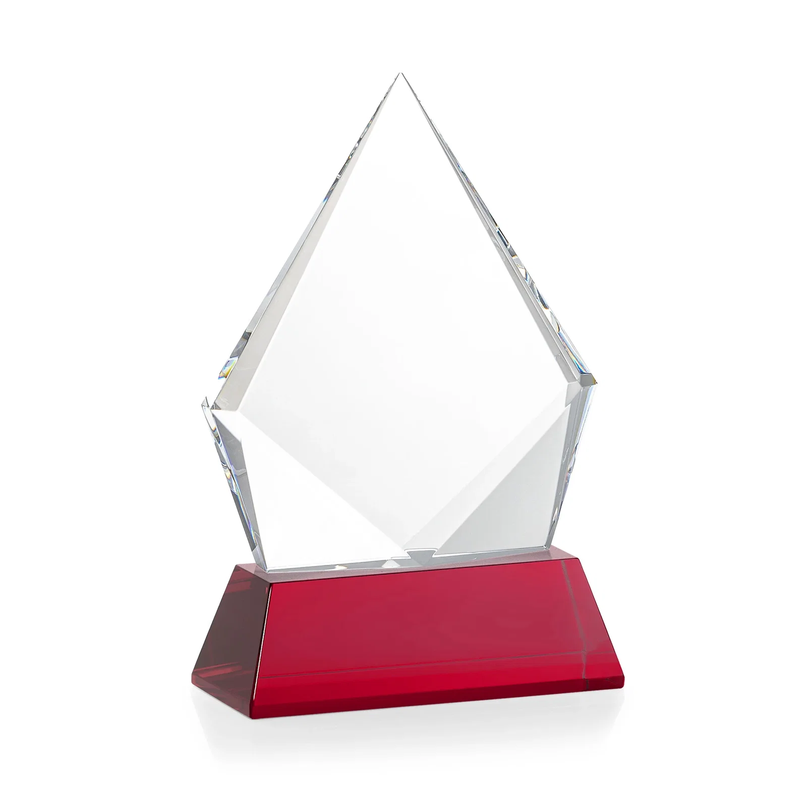Promotional Optical Crystal Diamond Award With an Elongated Peak, with your logo for sales achievement awards