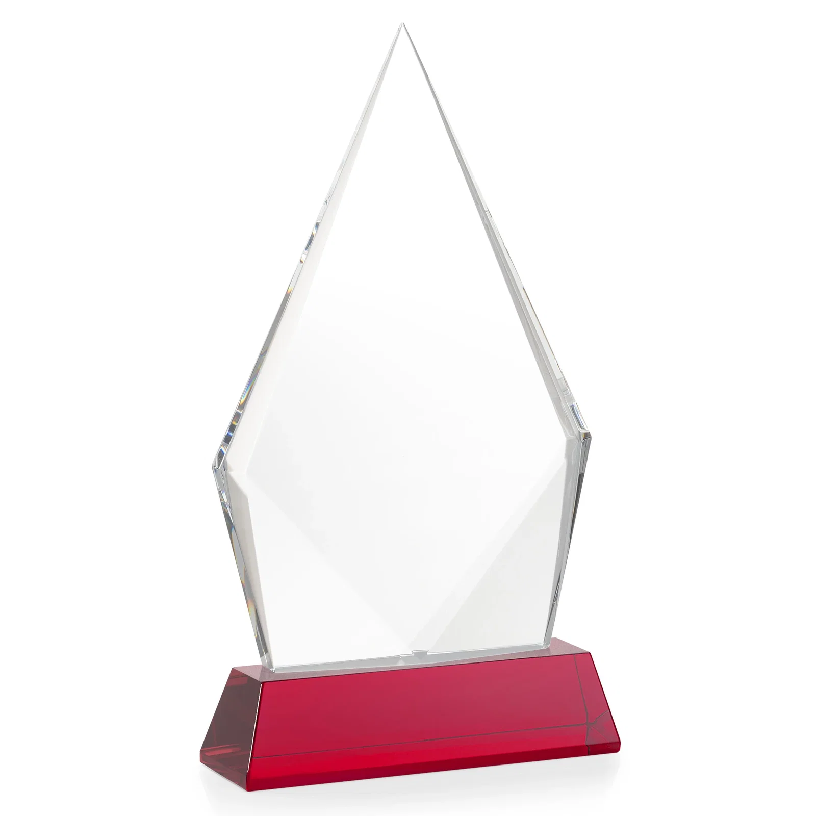 Promotional Optical Crystal Diamond Award With an Elongated Peak, with your logo for donor appreciation