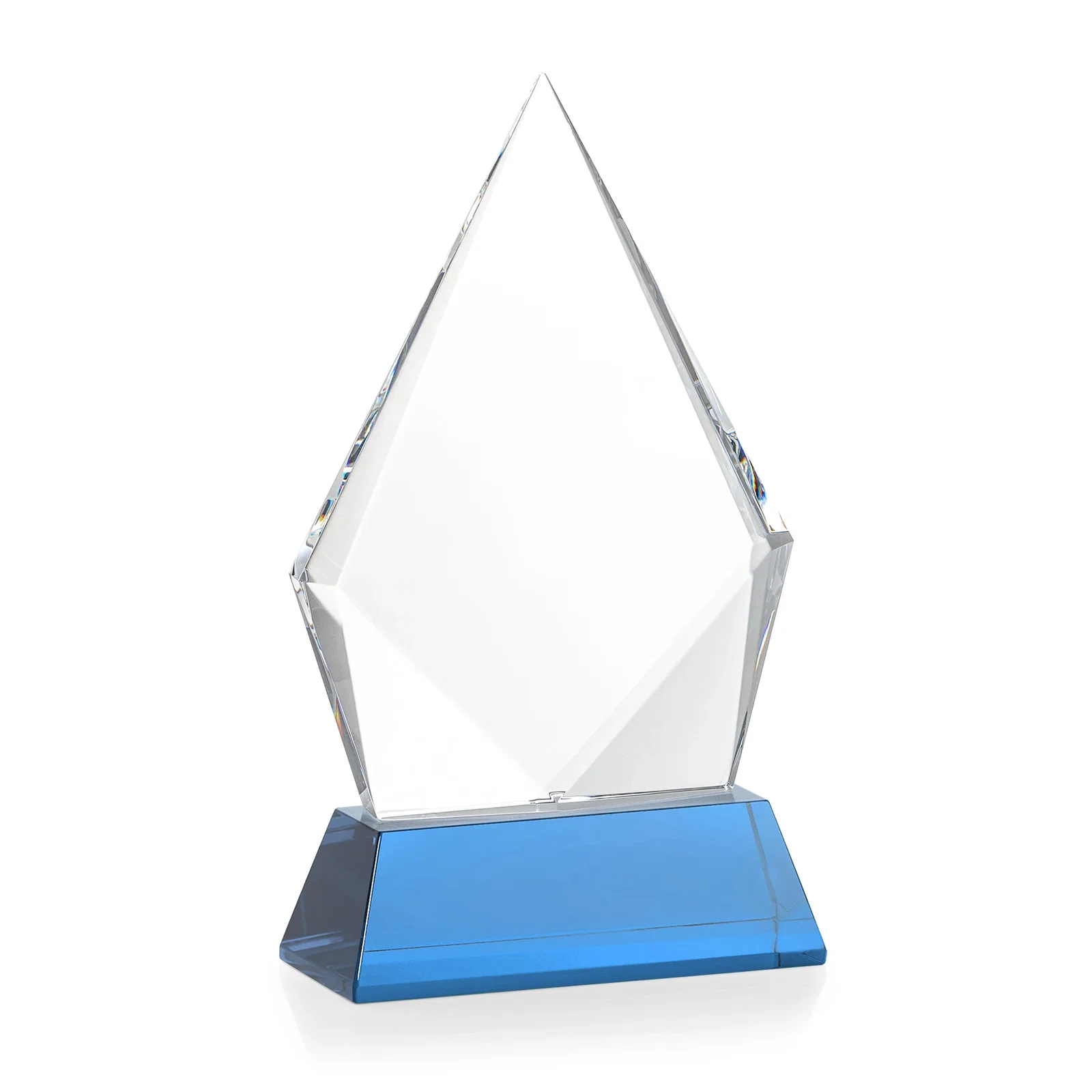 Promotional Optical Crystal Diamond Award With an Elongated Peak, with your logo for safety achievement programs