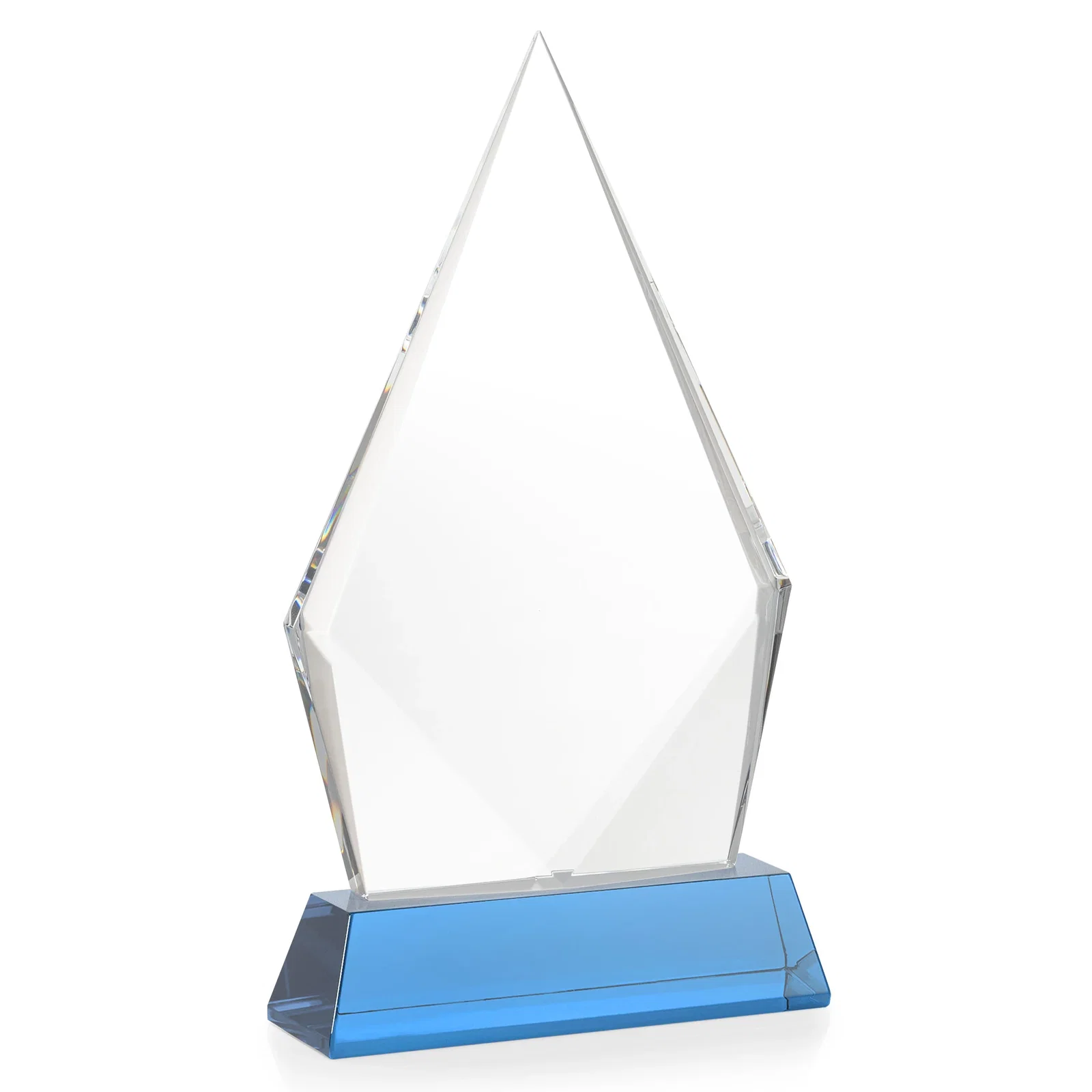 Promotional Optical Crystal Diamond Award With an Elongated Peak, with your logo for dealer and partner awards