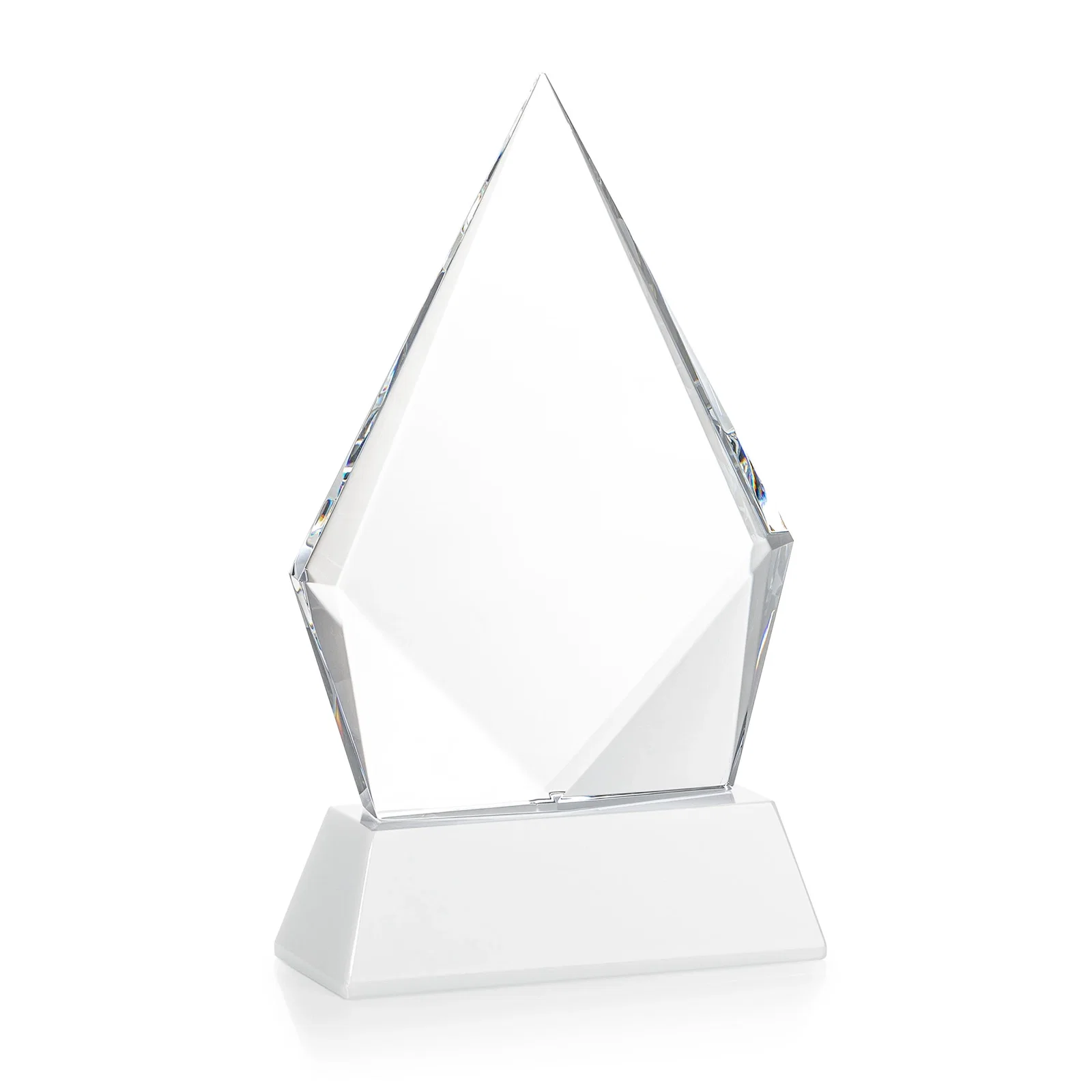 Branded Optical Crystal Diamond Award With an Elongated Peak, with your logo for employee recognition