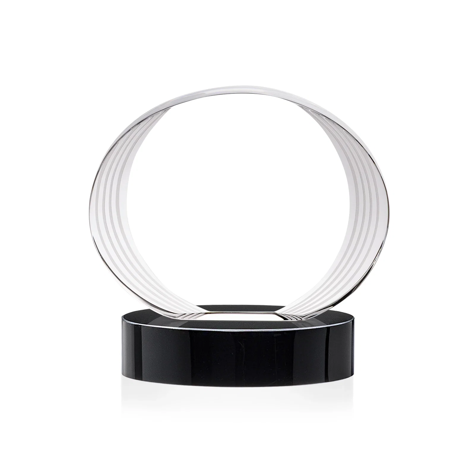 Custom Concave Optical Crystal Oval Award with a Metallic Gold Option, awards, with your logo for corporate award ceremonies