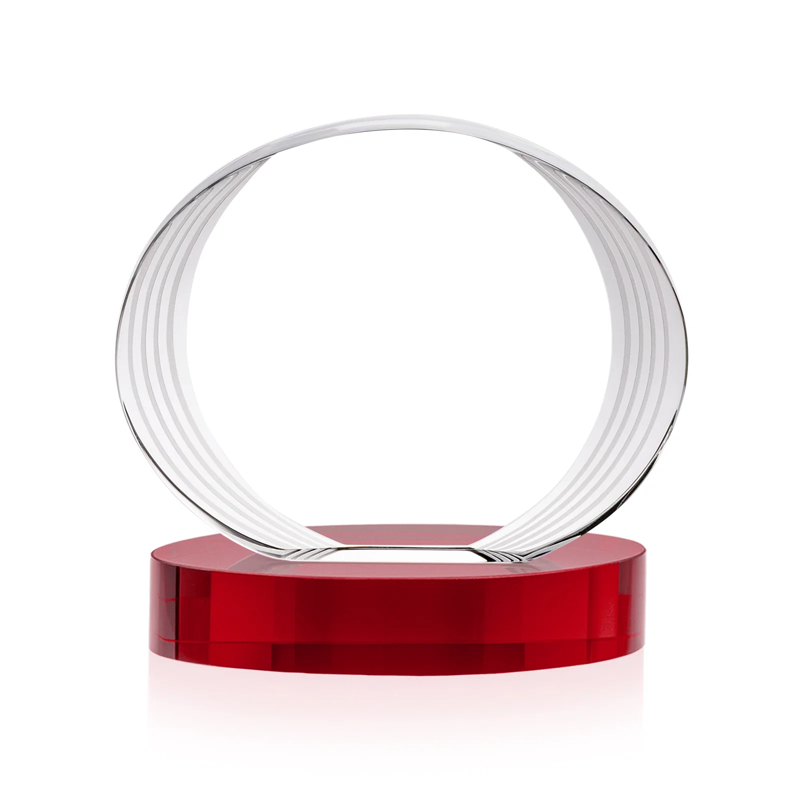 Custom Concave Optical Crystal Oval Award with a Metallic Gold Option, awards, with your logo for safety achievement programs