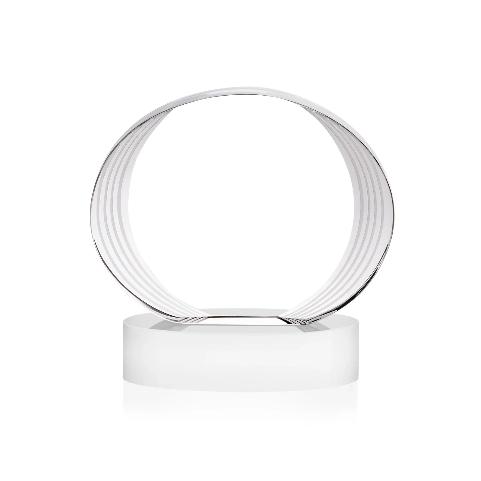 Personalized Concave Optical Crystal Oval Award with a Metallic Gold Option, awards, with your logo for corporate award ceremonies
