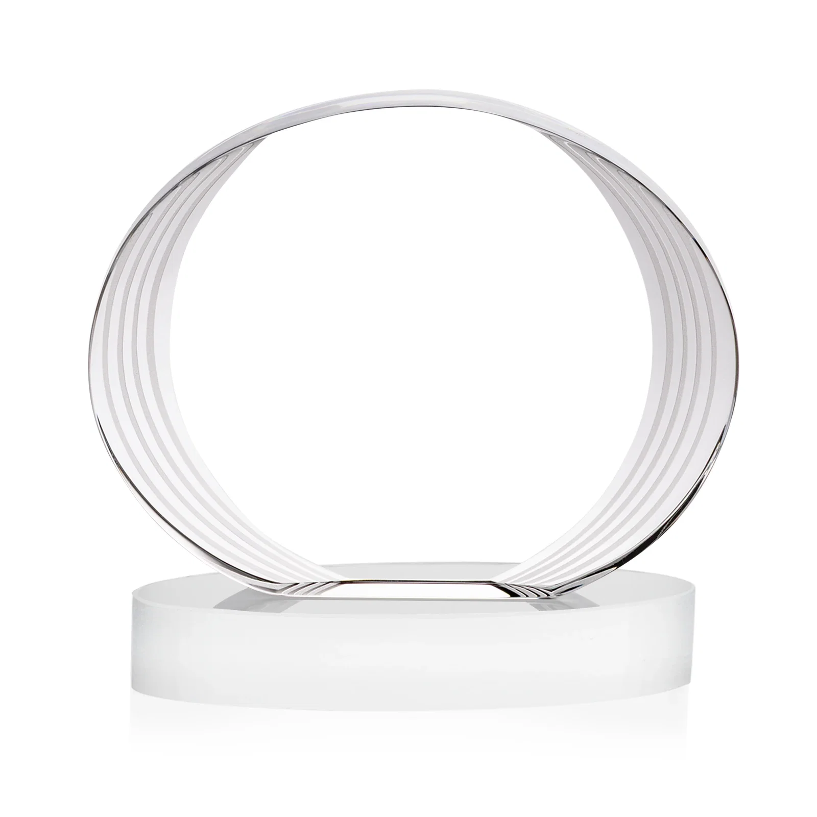 Personalized Concave Optical Crystal Oval Award with a Metallic Gold Option, awards, with your logo for sales achievement awards