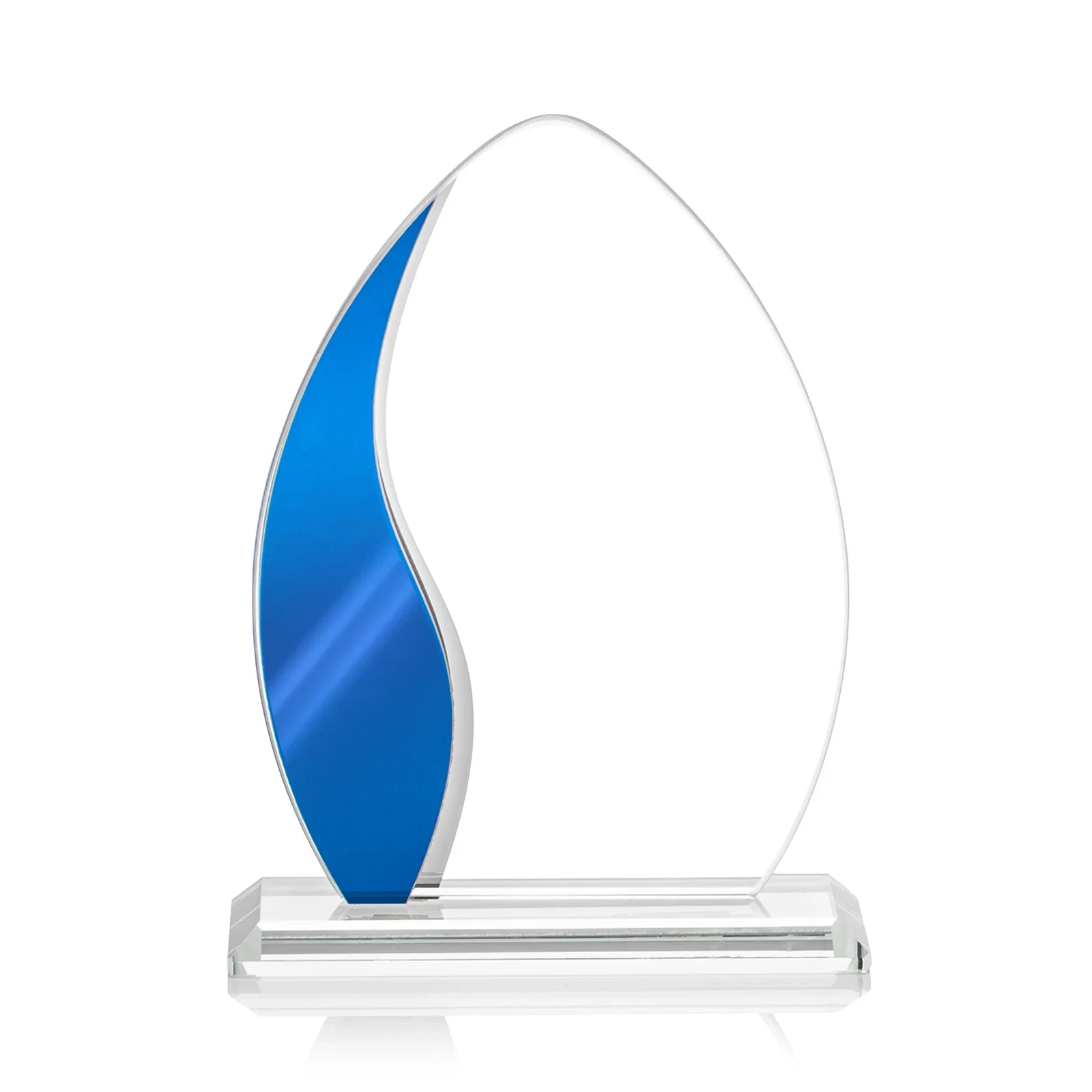Promotional Starfire Crystal Arch Award with Side Accent and Mirror Back, awards for sales achievement awards