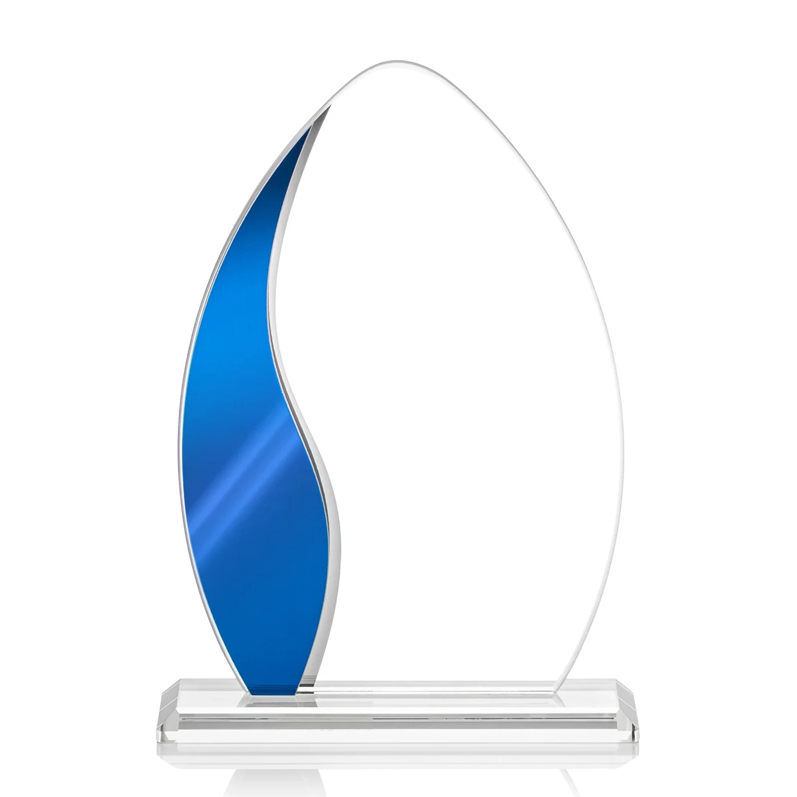 Promotional Starfire Crystal Arch Award with Side Accent and Mirror Back, awards for team milestone celebrations