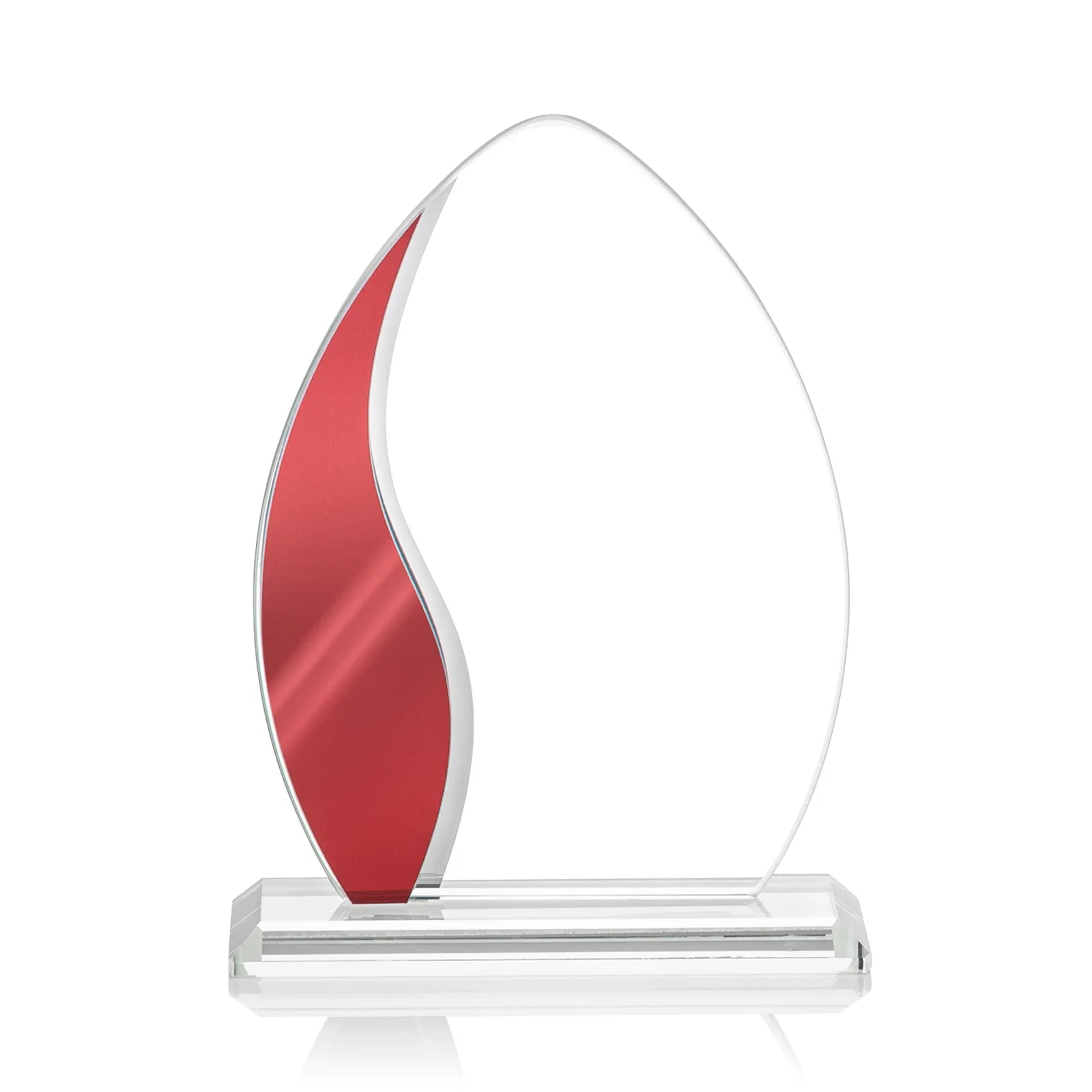 Promotional Starfire Crystal Arch Award with Side Accent and Mirror Back, awards for donor appreciation