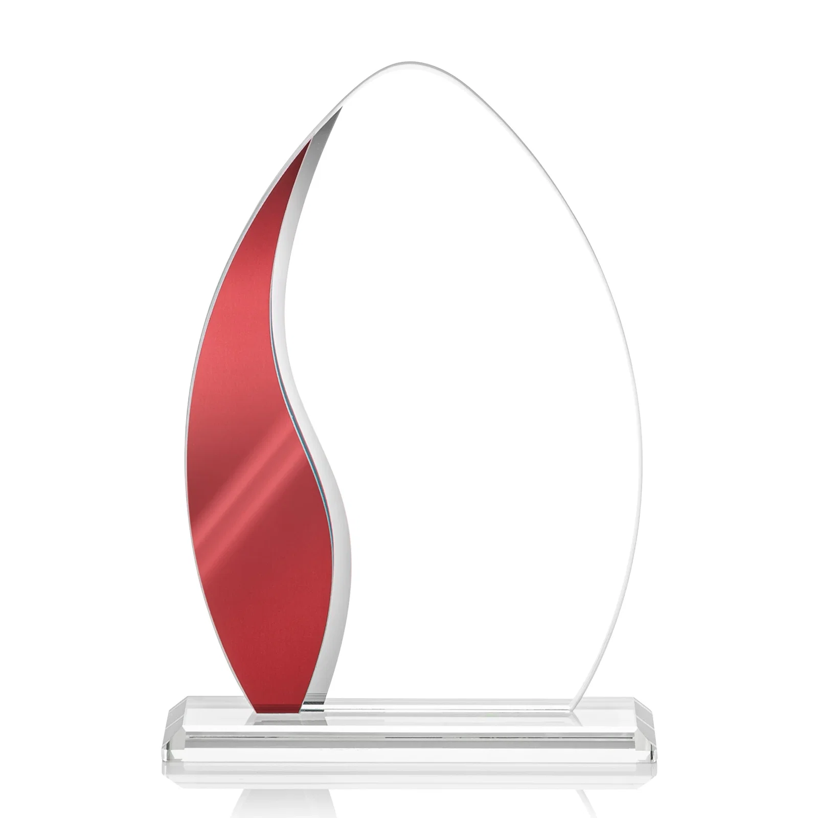 Promotional Starfire Crystal Arch Award with Side Accent and Mirror Back, awards for safety achievement programs