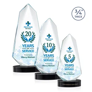 Starfire Crystal Arrow Award with Deep Bevels