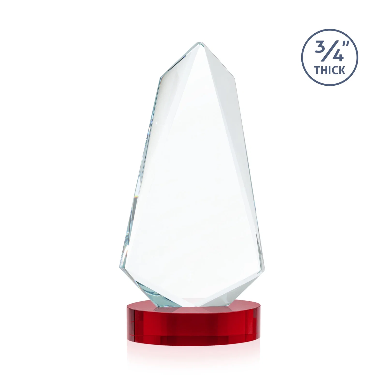 Custom Starfire Crystal Arrow Award with Deep Bevels, awards, with your logo for donor appreciation