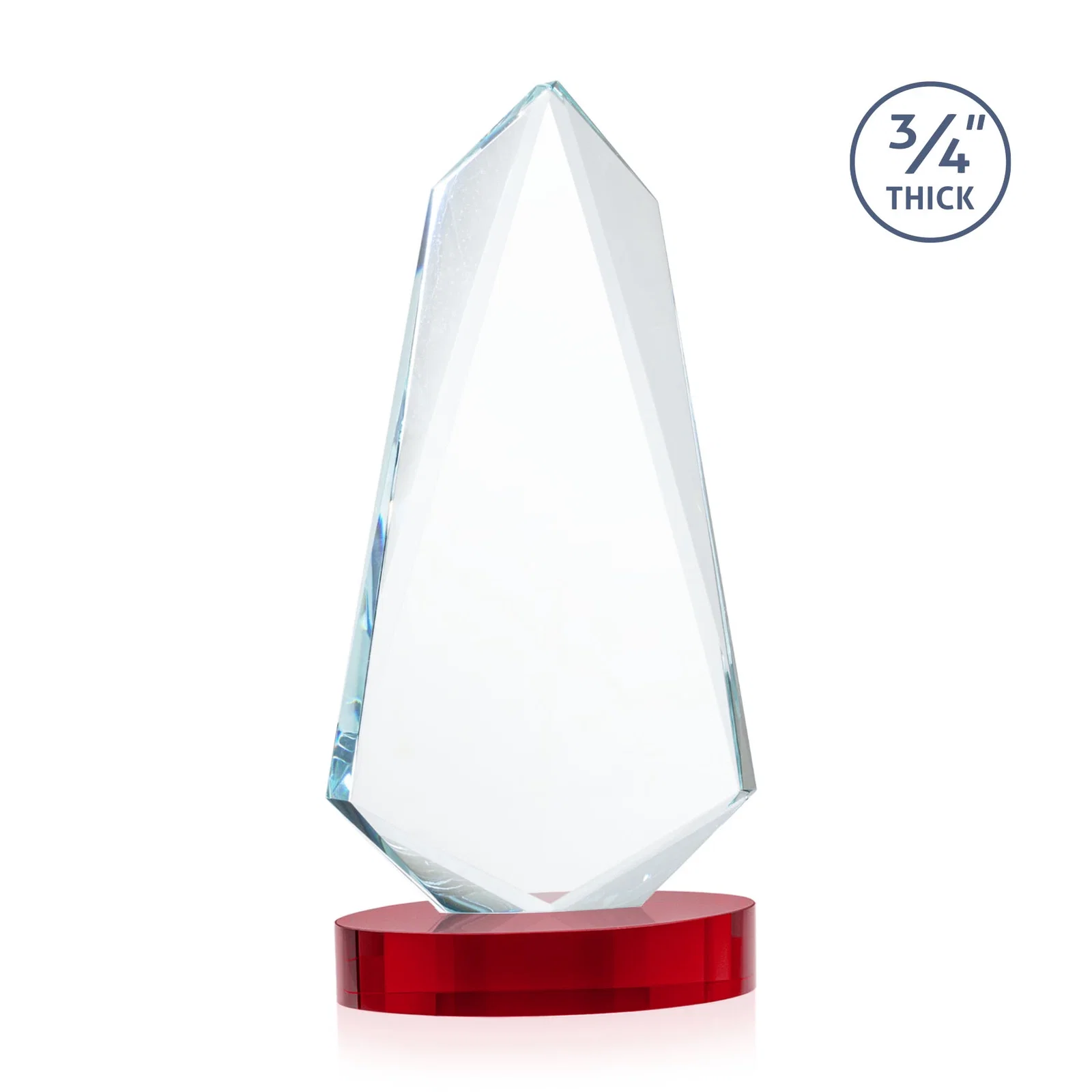 Custom Starfire Crystal Arrow Award with Deep Bevels, awards, with your logo for graduation ceremonies