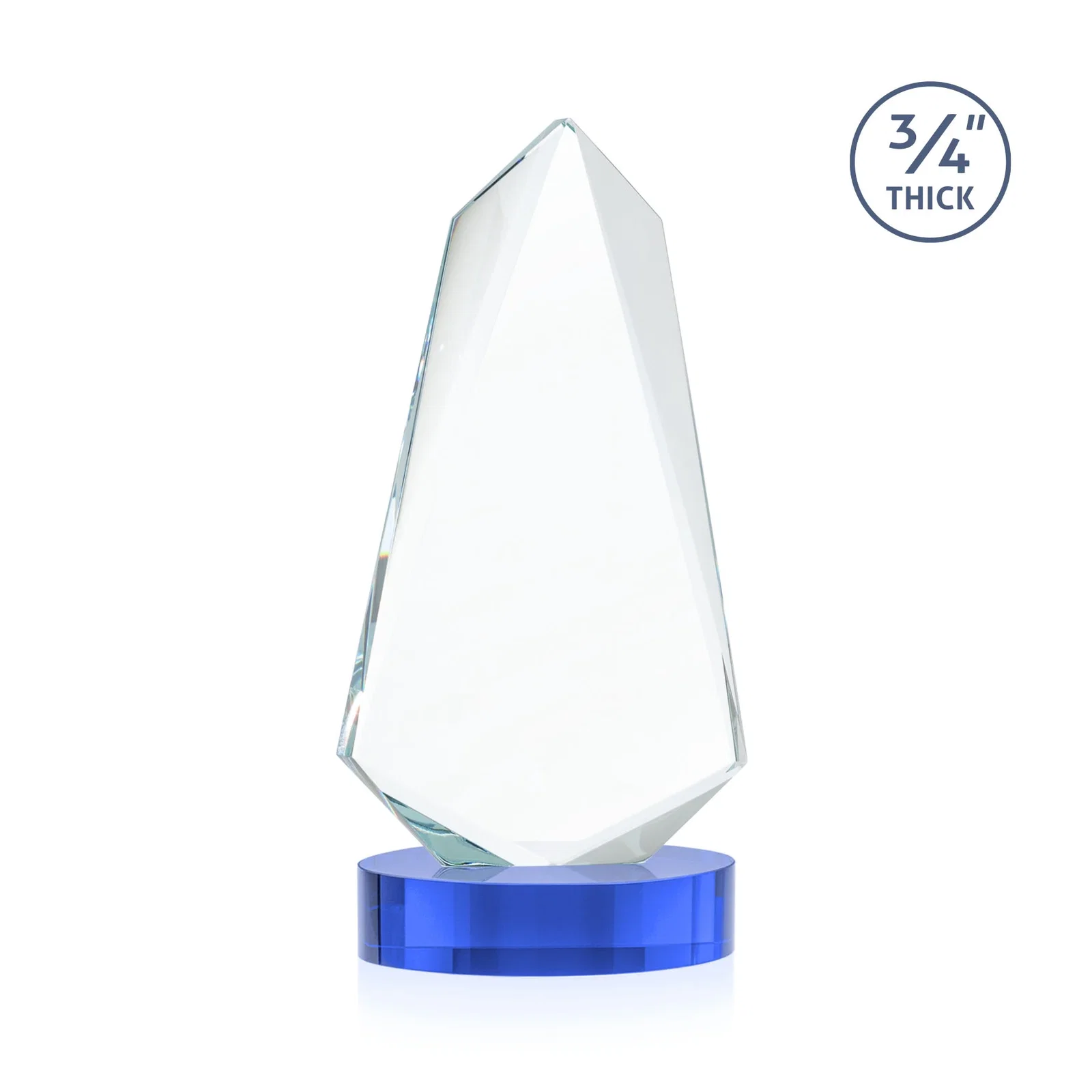 Custom Starfire Crystal Arrow Award with Deep Bevels, awards, with your logo for volunteer appreciation