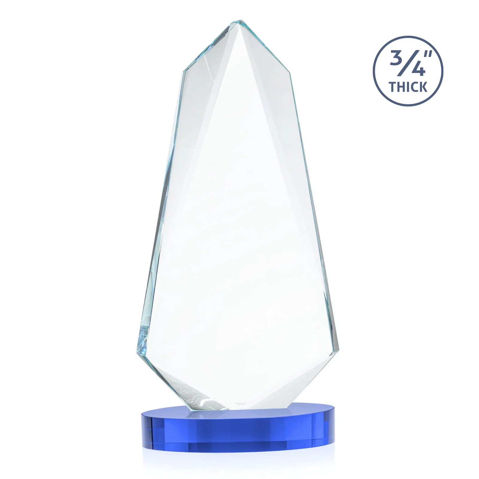 Custom Starfire Crystal Arrow Award with Deep Bevels, awards, with your logo for company anniversary events