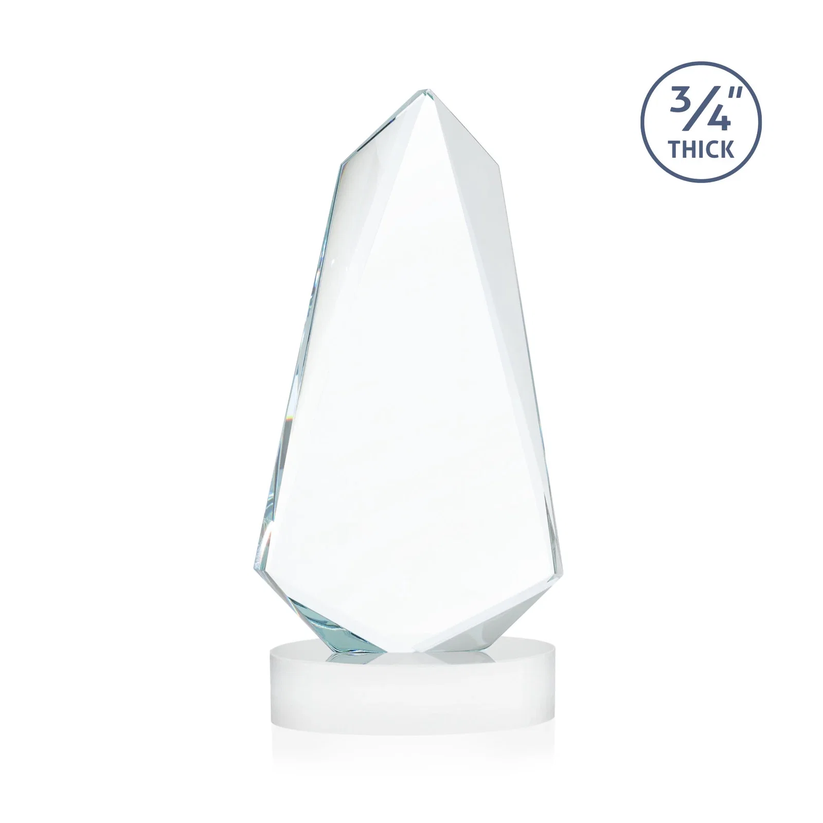 Personalized Starfire Crystal Arrow Award with Deep Bevels, awards, with your logo for employee recognition