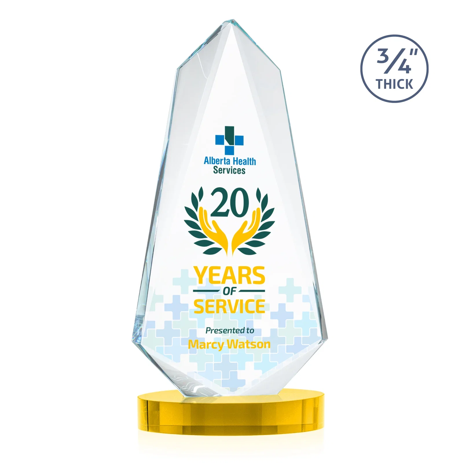 Promotional Starfire Crystal Arrow Award with Deep Bevels, awards for graduation ceremonies