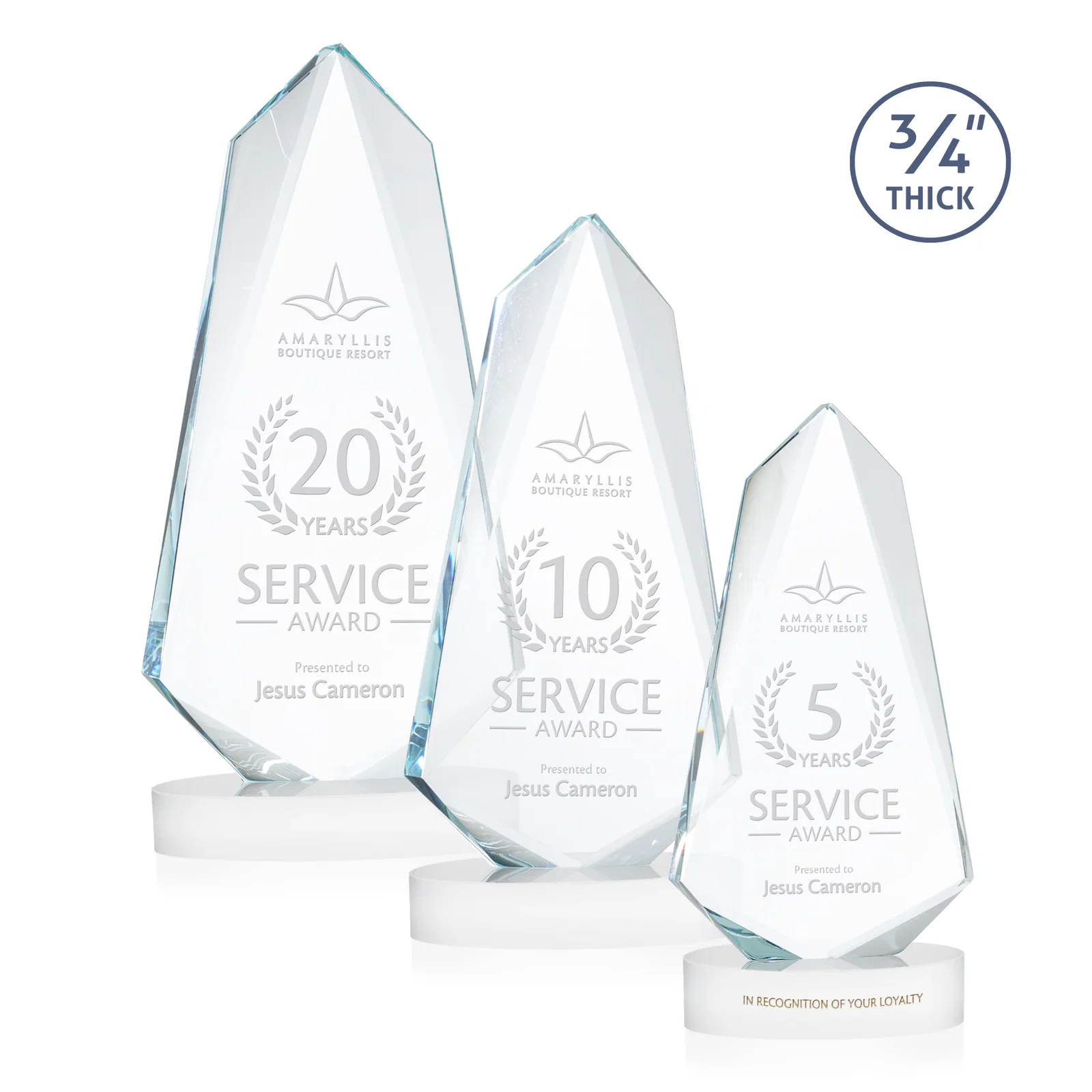 Customized Starfire Crystal Arrow Award with Deep Bevels, awards for safety achievement programs