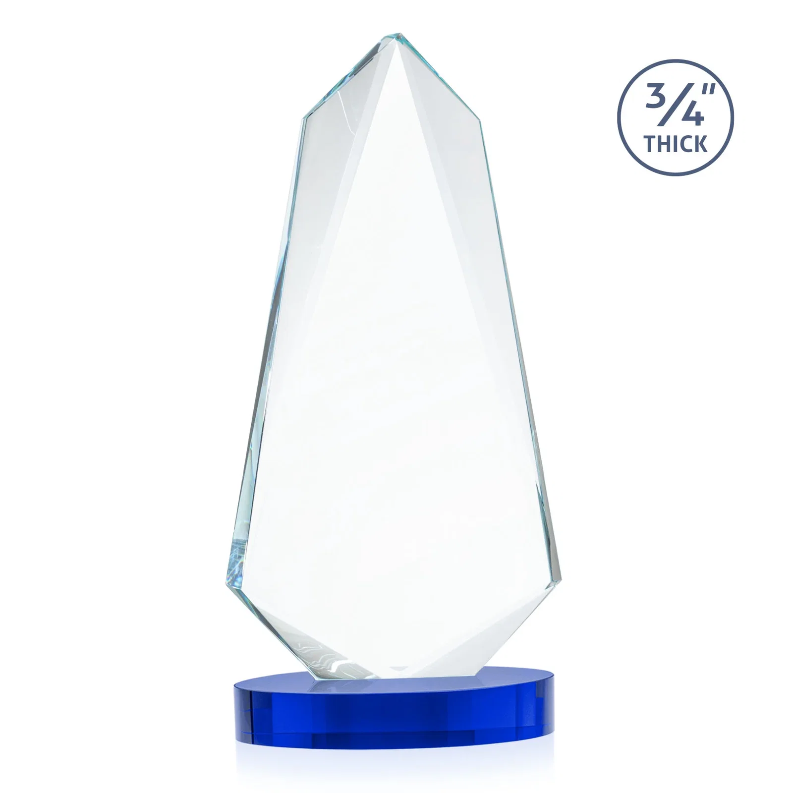 Custom engraved Starfire Crystal Arrow Award with Deep Bevels, awards for safety achievement programs