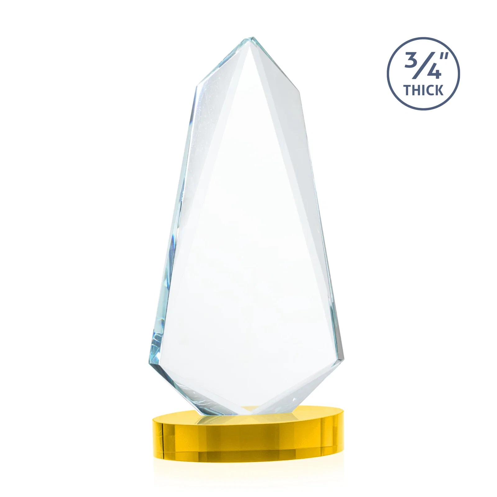 Custom Starfire Crystal Arrow Award with Deep Bevels, awards, with your logo for corporate award ceremonies