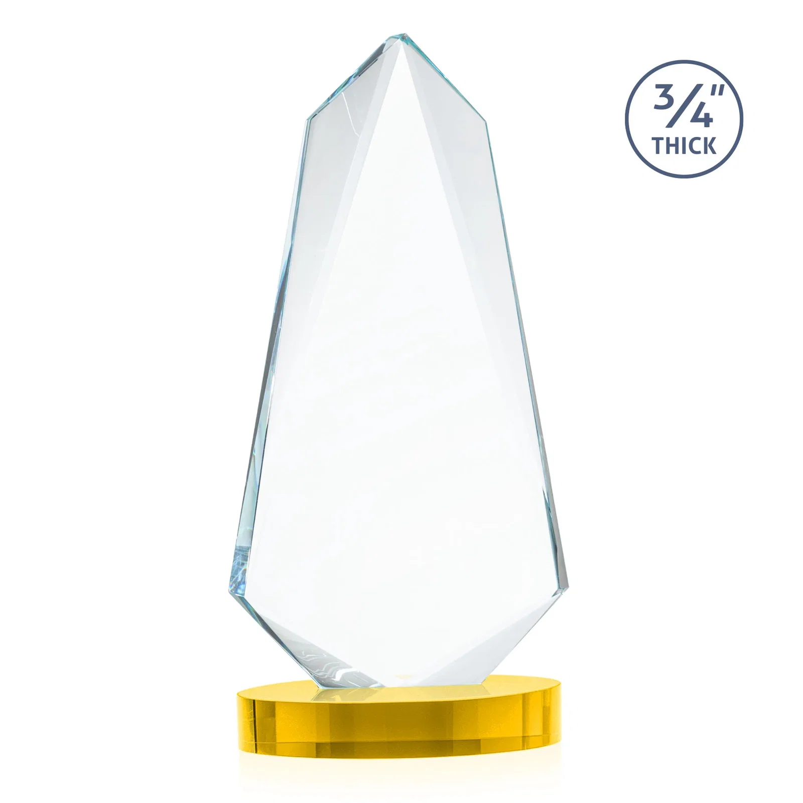 Custom Starfire Crystal Arrow Award with Deep Bevels, awards, with your logo for service anniversary gifts
