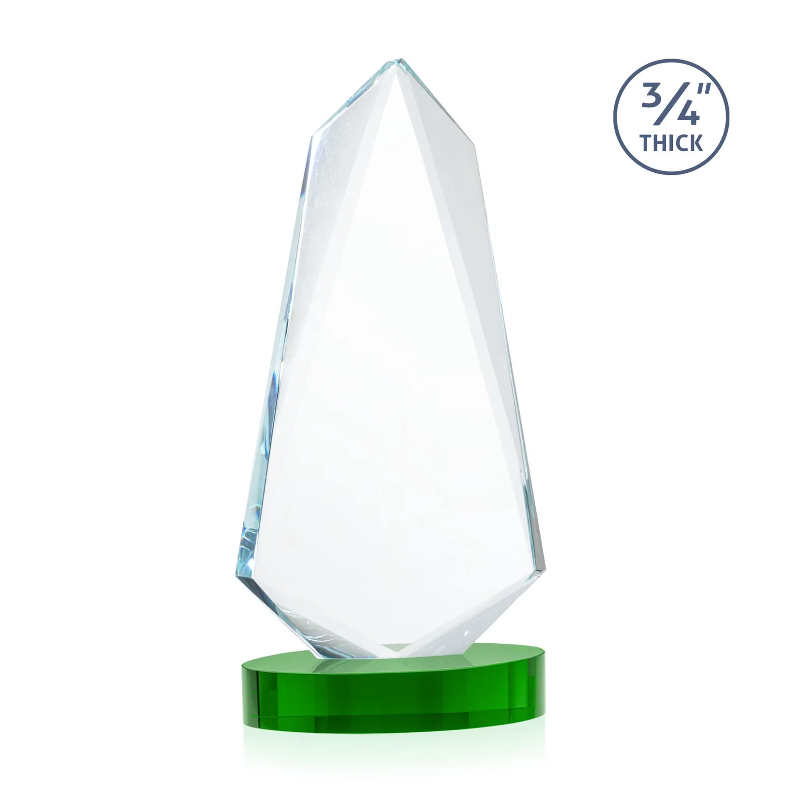 Custom Starfire Crystal Arrow Award with Deep Bevels, awards, with your logo for retirement presentations