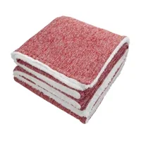 Sherpa-Backed Heathered Blanket — view 3