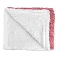 Sherpa-Backed Heathered Blanket — view 4