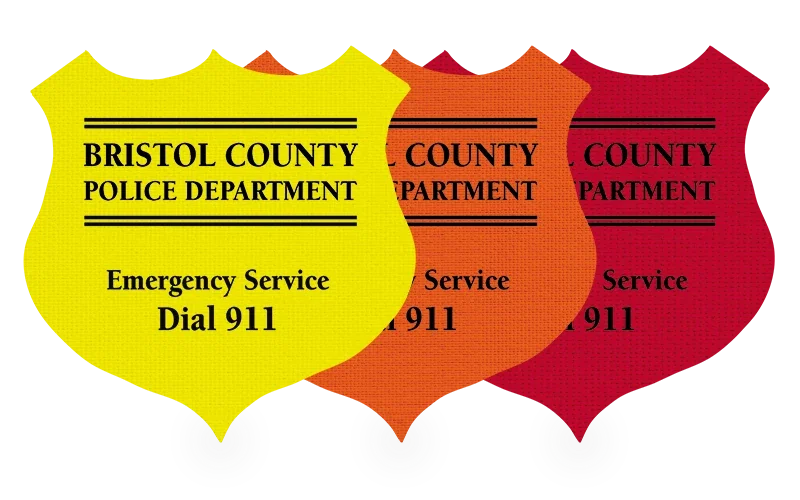Shield Vinyl Jar Opener. Shield-shaped vinyl jar opener grip pad for police and fire department giveaways