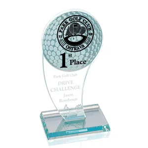 Aquashaped Jade Glass Golf Ball in Flight Award