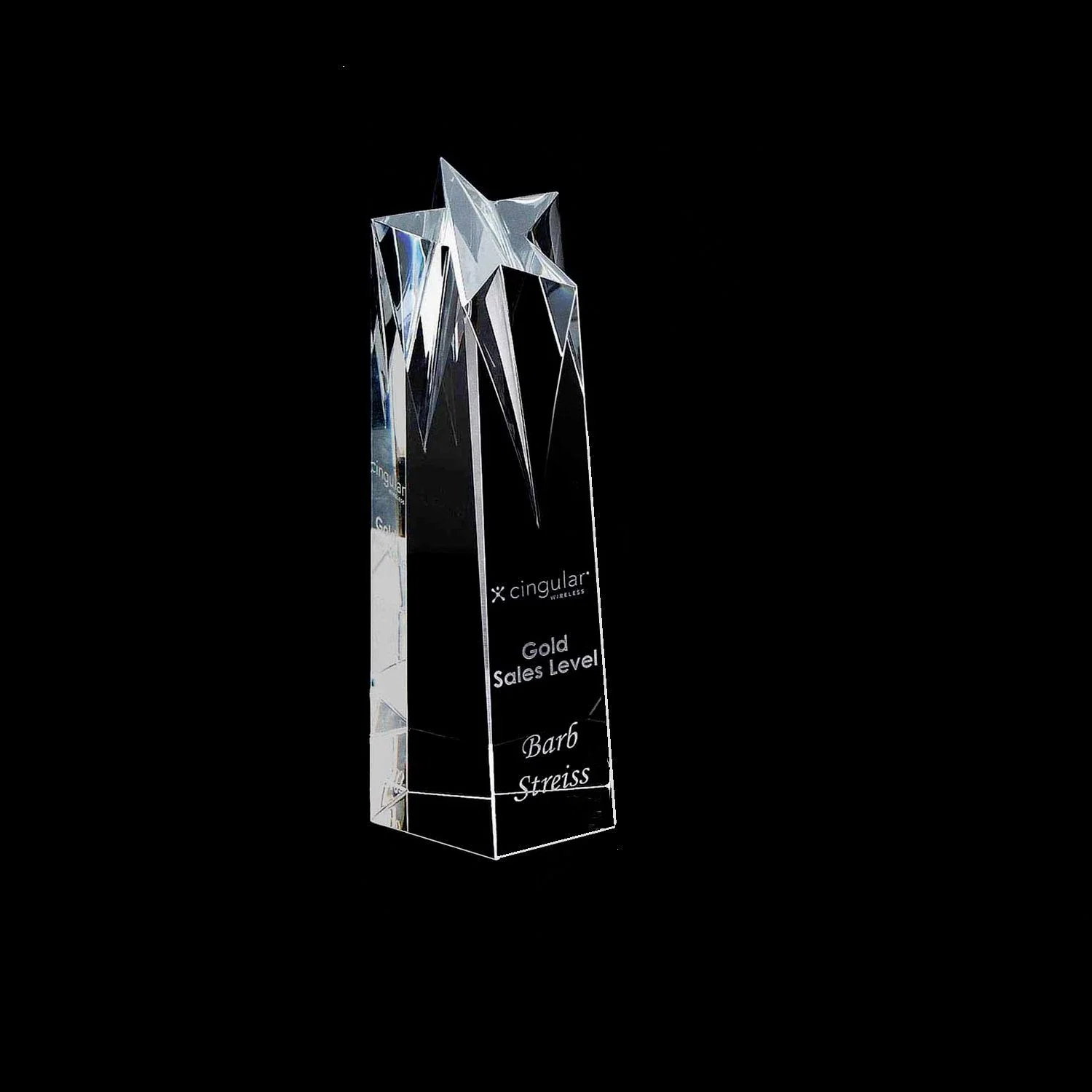 Shooting Star Medium Optically Perfect Award — Clear — view 2