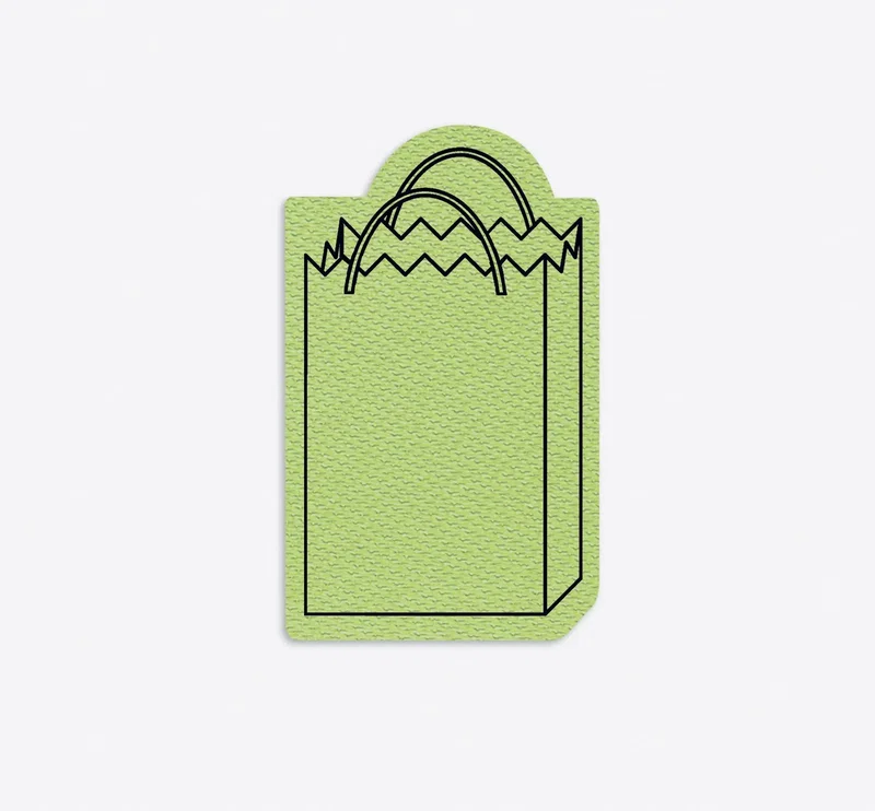 Shopping Bag Jar Opener. Natural rubber jar opener shaped like a shopping bag for tight lids, view 12