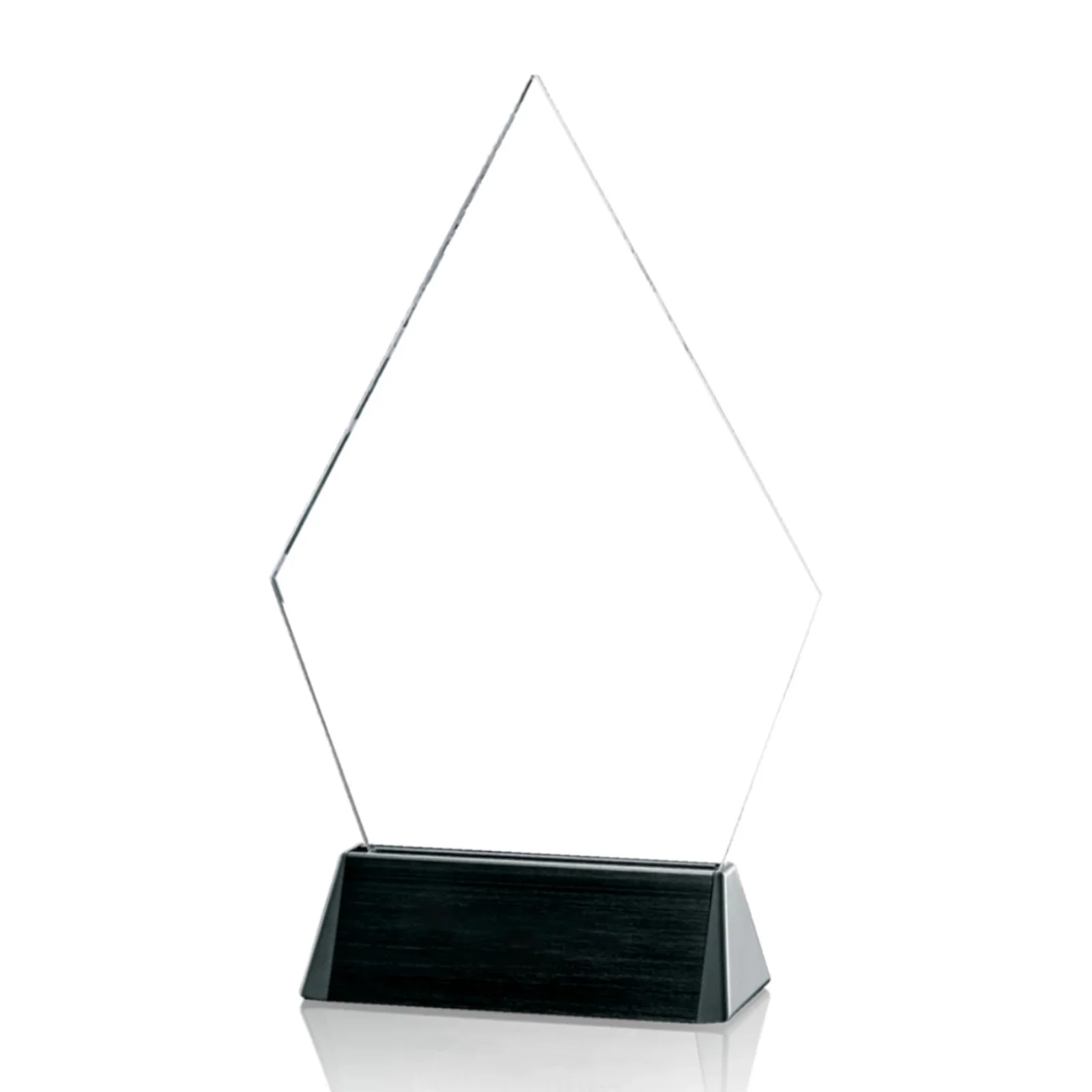 Custom Starfire Crystal Diamond Award With Dual Engraving Spots for safety achievement programs