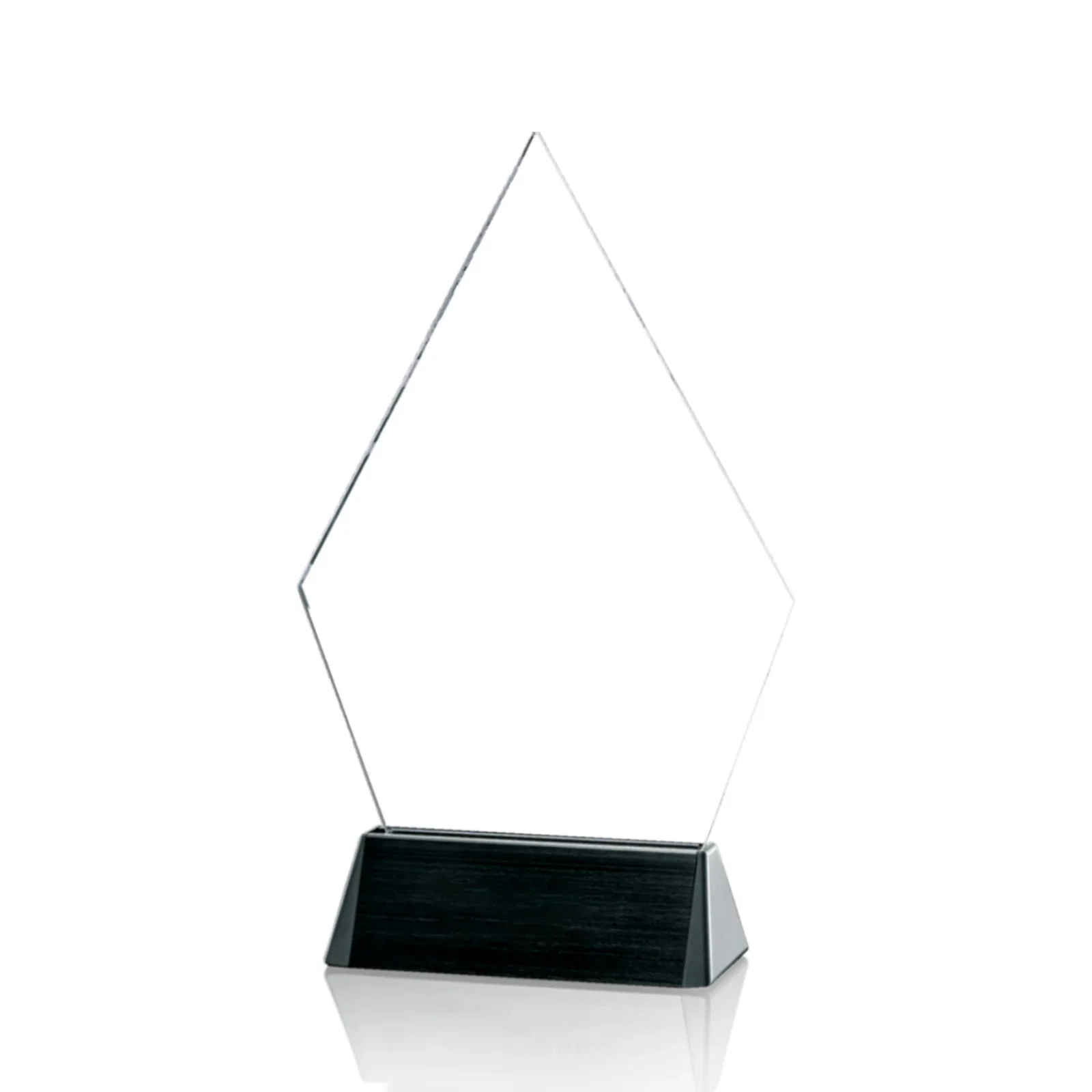 Custom Starfire Crystal Diamond Award With Dual Engraving Spots for donor appreciation