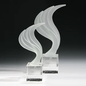 Starfire Crystal Flame Award, Three Pieces Fanned Together