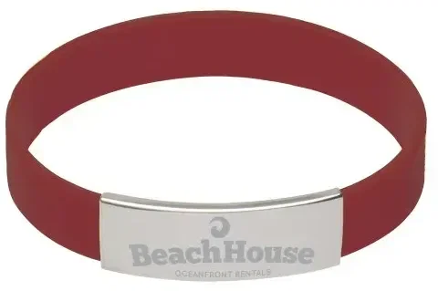 Silicone Bracelet w/Metal Accent — view 2