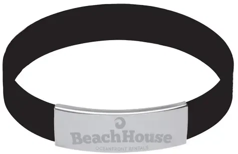Silicone Bracelet w/Metal Accent — view 14