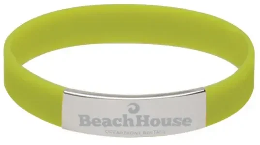 Silicone Bracelet w/Metal Accent — view 3